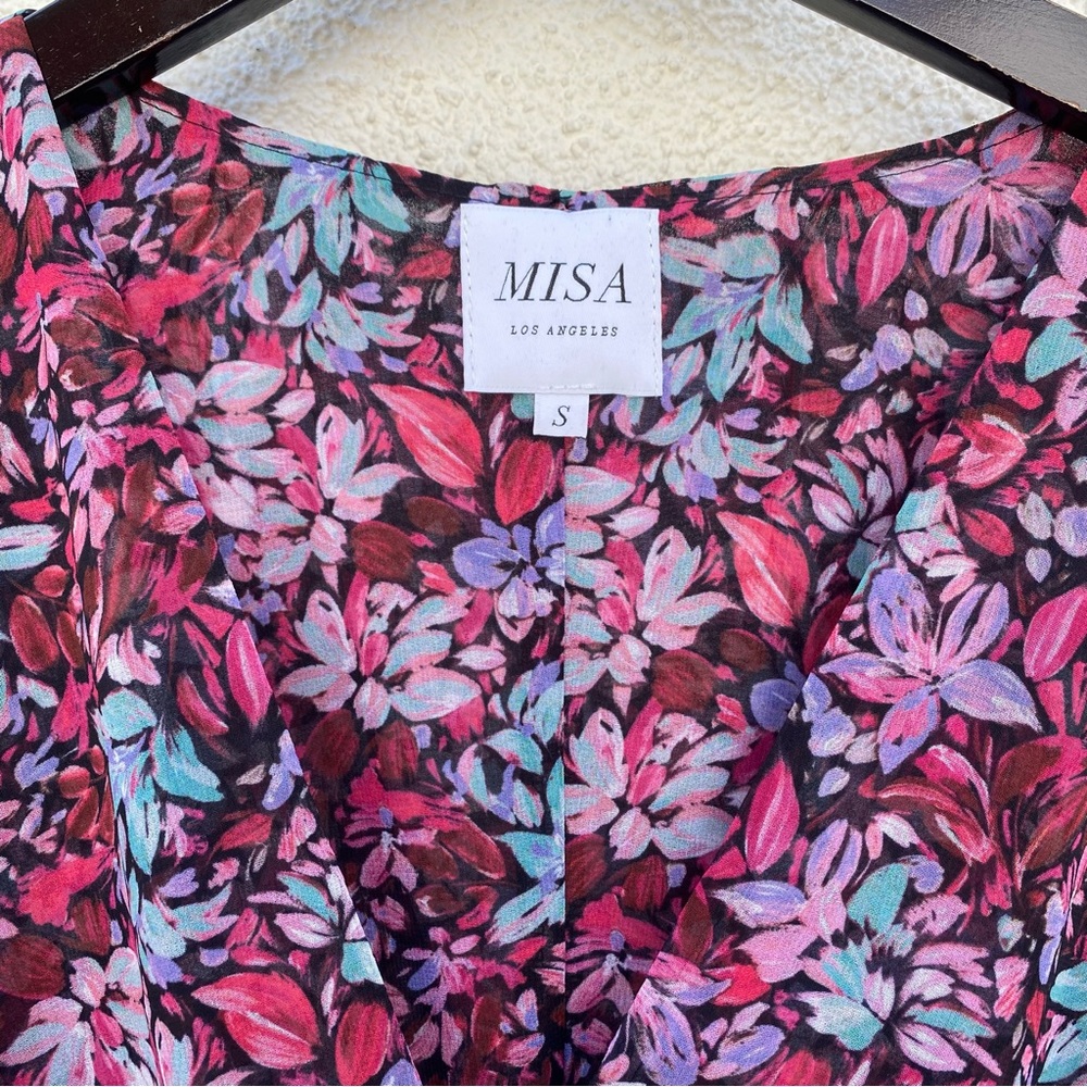 MISA - Floral Long Sleeve Dress - Picture 5 of 14